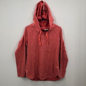 Columbia Womens Orange Long Sleeve Pullover Casual Sweatshirt Hoodie Size Medium
